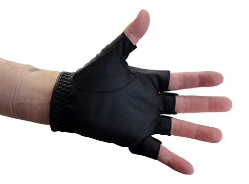 Lezax Half-Finger Mesh Driving Gloves [Black] 28