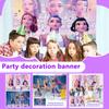 Birthday Theme Party Decoration Banner Pull Flag Cake Flag Balloon- Set