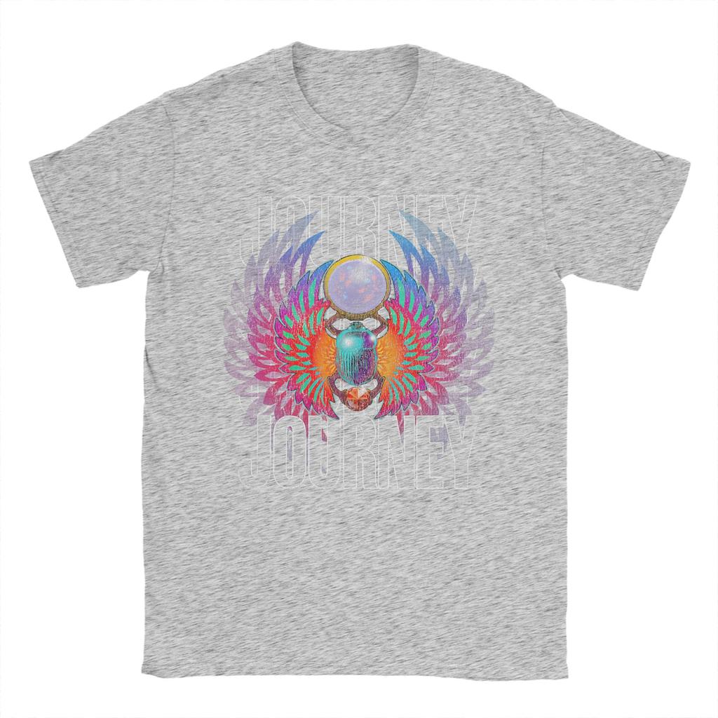 Unisex Journey Wings Lebendiger Skarabäus Band T-Shirts Baumwoll-Oberteile Lustige Kurzarm-Rundhals-T-Shirts Original-T-Shirt