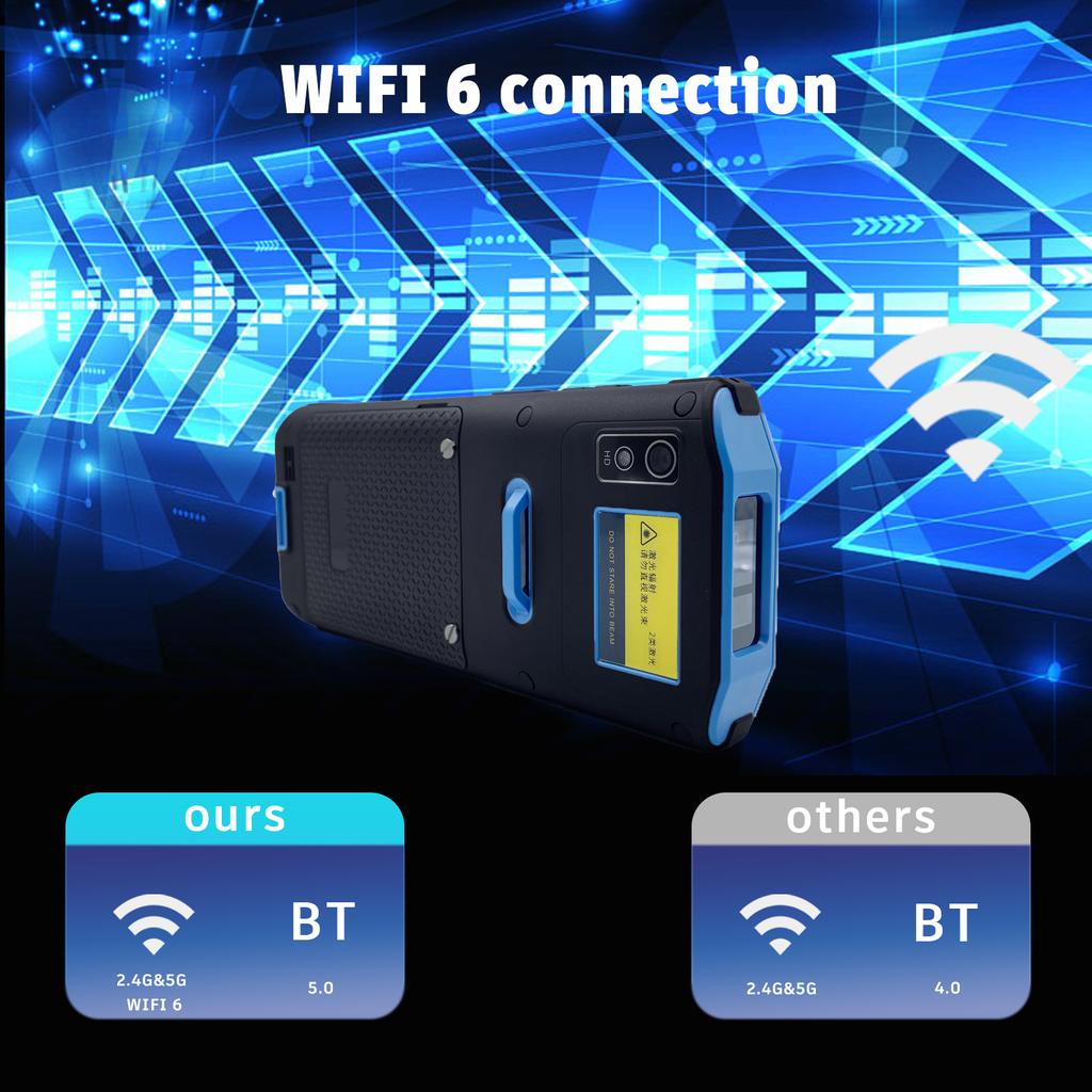 Bisofice Android 13.0 Barcode Scanner Handheld Mobile PDA Terminal Machine Support 1D 2D QR Code with 5.7 Inch