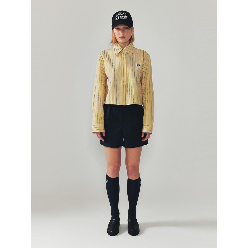

LUCKYMARCHE Le Match Tailored Cropped Shirts QWSAX23211YEX