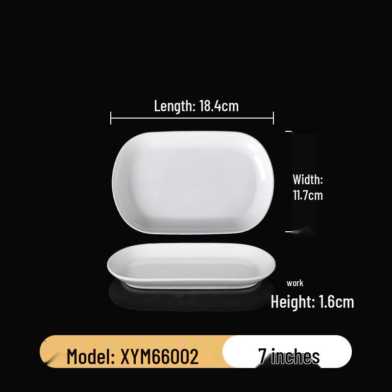 Xiangyuan White Melamine Rice Noodle Plate - Porcelain-Like Creative Hot Pot and Restaurant Tableware.