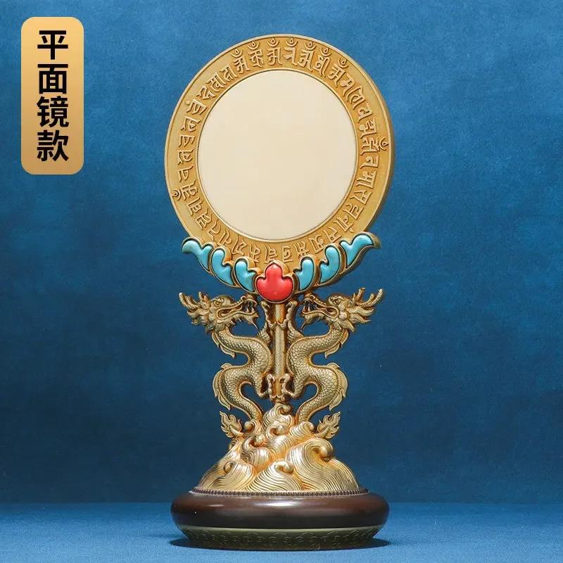 

20cm Tibet buddhism Copper Quasi-mentioned Hokyo Cundī mirror statue sculpture Tantra Faqi large size