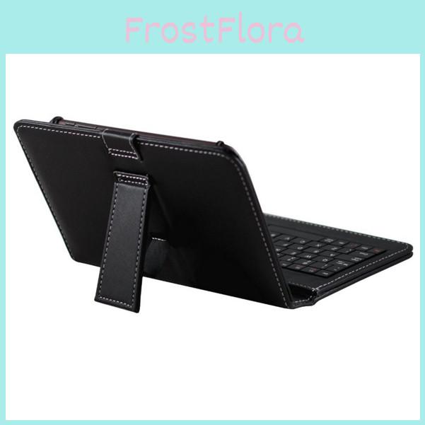 Universal 7-inch Tablet Pc Keyboard Flip Stand Case With Premium Pu Leather Protection