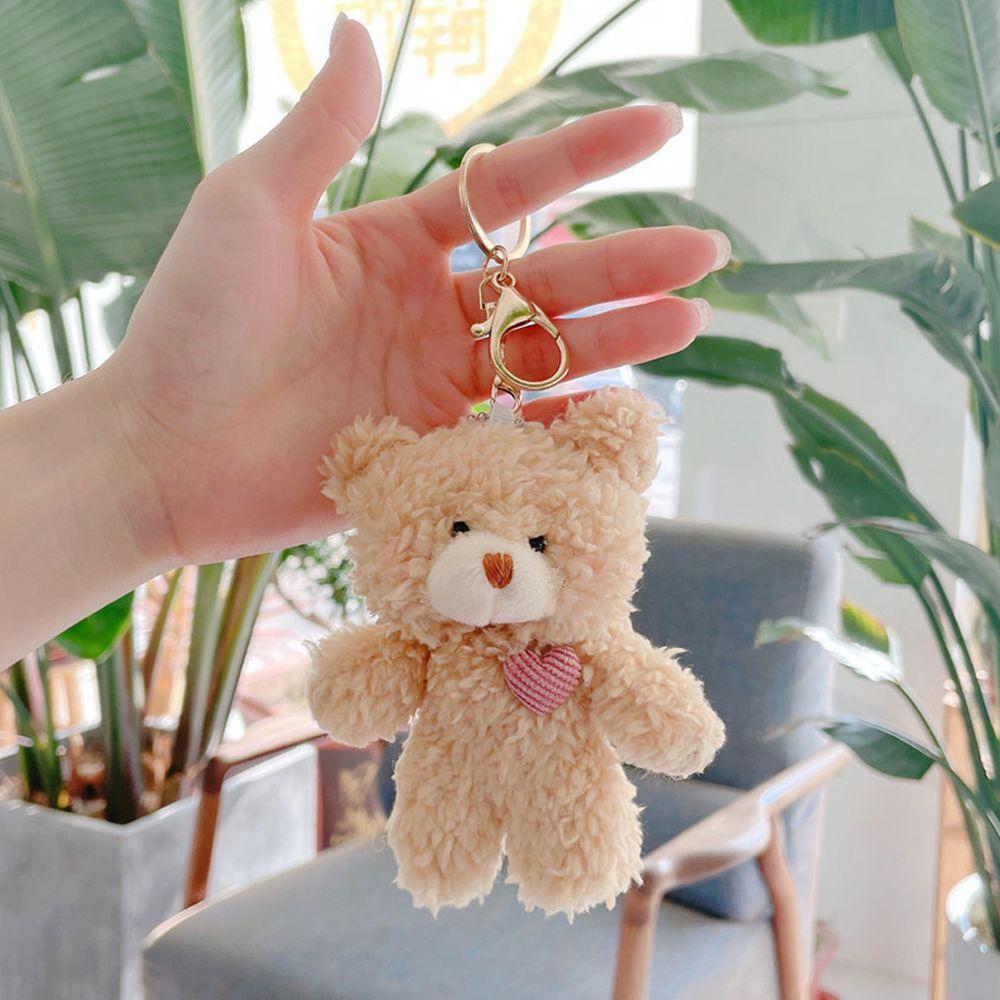 

12см Плюшевый Милый Медведь Мягкий Хлопок Брелок Игрушки Кольцо для Ключей Подвеска 01