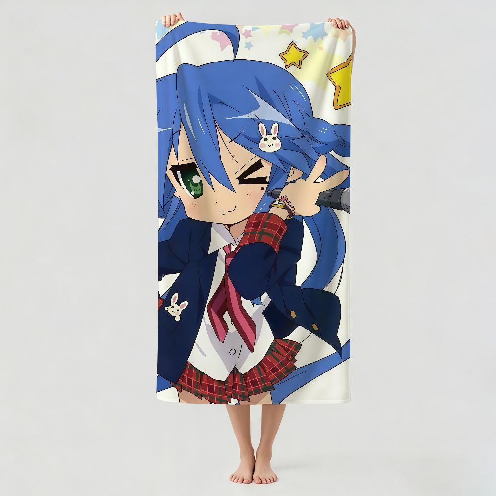 Cute anime L-Lucky Star Towel Drying Bath Towel Applicable To Light Swimming Camping Yoga Beach Out