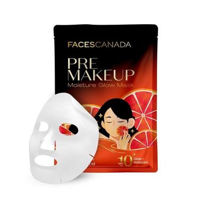 Facescanada Pre-Makeup Moisture Glow Sheet Mask, 20G | Facial-Like Hydrating Face Sheet Mask | Flawless Makeup Base |Glow | For All Skin Types