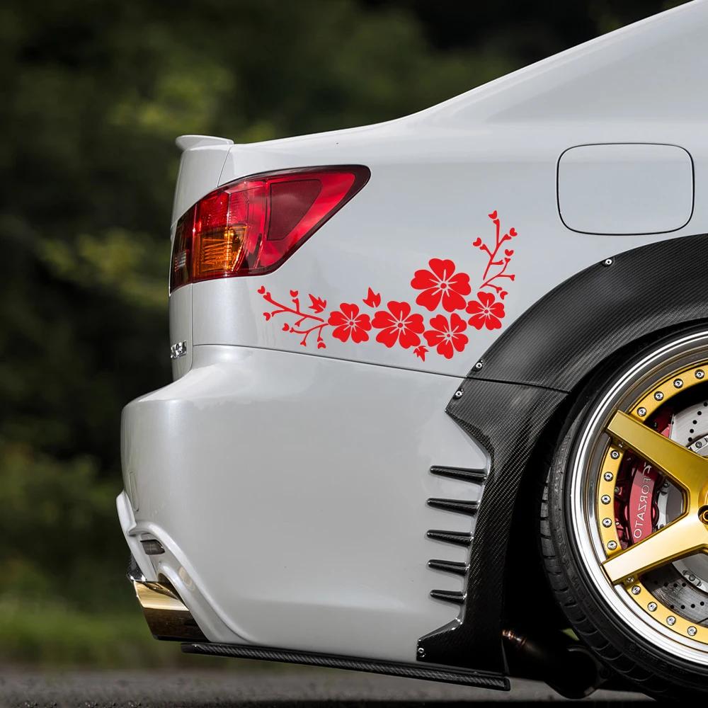 Car Sticker Blossom Flower Clusters Waterproof Vinyl Decal DIY Car Body Door Window Automobile Exterior Decoration Accessories