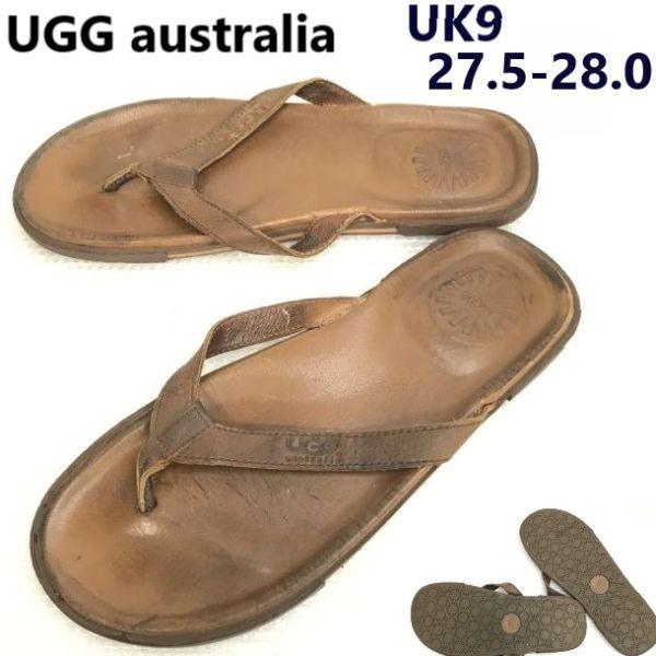 

UGG Australia leather sandals UK9 27.5-28 brown flat(USED)