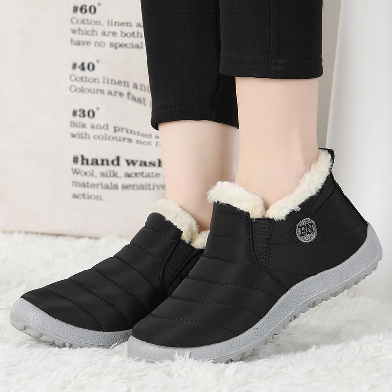 fashion Women Boots Keep Warm Fur Boots Winter Shoes For Women Ankle Boots Slip On Snow Bota Feminina Women's Short Boot Female Shoes