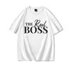 The Boss  The Real Boss Matching Tshirts Couples Matching Outfits Gifts Funny Letter Print Valentines Day Unisex Women Clothing