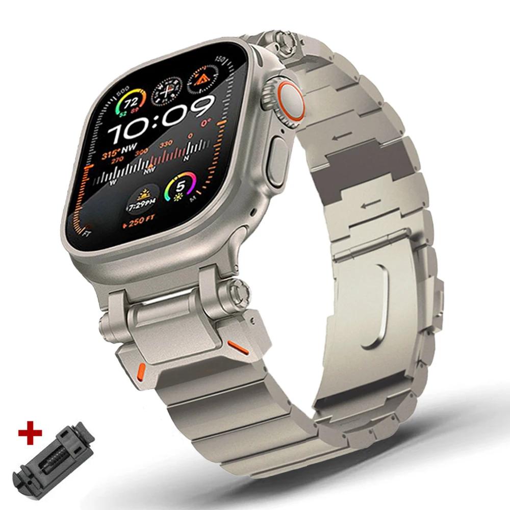 

Titanium Bracelet for Apple Watch Series 10 46mm Ultra 2/1 49mm Metal Strap Correa for iwatch 9 8 7 45mm 6 5 4 SE 44mm Watchband for Apple Watch 49mm