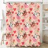 Adorable Pink Hearts Cow Print Shower Curtain for Bathroom Decor Home Decoration Gift Idea