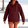 Women's Fashionable Long-sleeved Pullover And Solid-color Hooded Sweatshirt