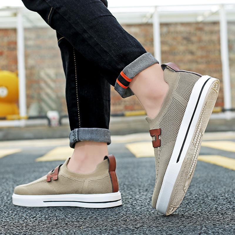 46 Large Size Breathable Flying Mesh Casual Shoes a New Style of Slip-on Board Shoes Students Non-slip Wear Sports Shoes