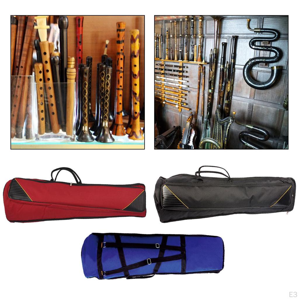 Adjustable Shoulder Strap Tenor Trombone Backpack, Padded Gig Bag for Bass