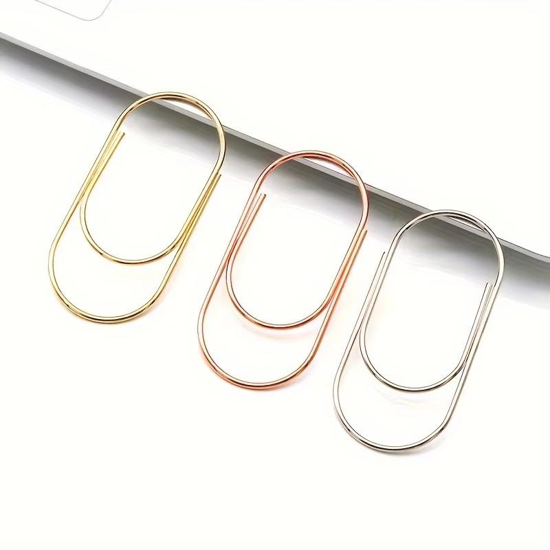 

40pcs Cartoon Shaped Steel Paper Clip Colorful Creative and Fun Bookmark for Students and Office Use Durable Metal Construction рожевий колір золота