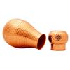 Pure Copper Bedroom Water Bottle with Inbuilt Glass, Matka Design Hammered Finish - Volume 1600 Ml (Pack of 1)