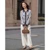 Demana Women's Wool & Silk Blend Jacquard Knit Cardigan