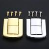 1Pc 43x32mm Zinc Alloy Antique Square Buckle Lock Wooden Wine Gift Box Lock Buckle jewelry Box Latch Clasps with Screws Hardware