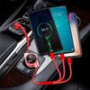 GOX3   Car 3 in 1 USB Cable Type C Micro USB Fast Charging Cable for Mercedes Benz New B/C/E Class A Class C200L GLC GLK New CLA GLA