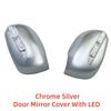 2pcs Car ABS Chrome Rearview Accessories Plated Trim For Honda Fit Jazz GE6 GE8 GP 2008 2009 2010 Door Mirror Cover With LED