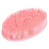 H&HGOLDI Exfoliating Silicone Body Scrubber Shower Bath Body Brush Easy To Clean, Lathers Well, Eco Friendly (Pink)