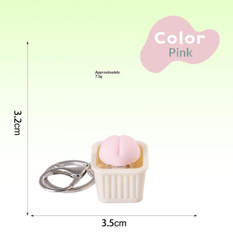 Fidget Toy Keychain 1Pcs 3D Vegetable Fruit Design Non-Lighted Soft Stress Reliever for Outdoor Travel Backpack Accessory