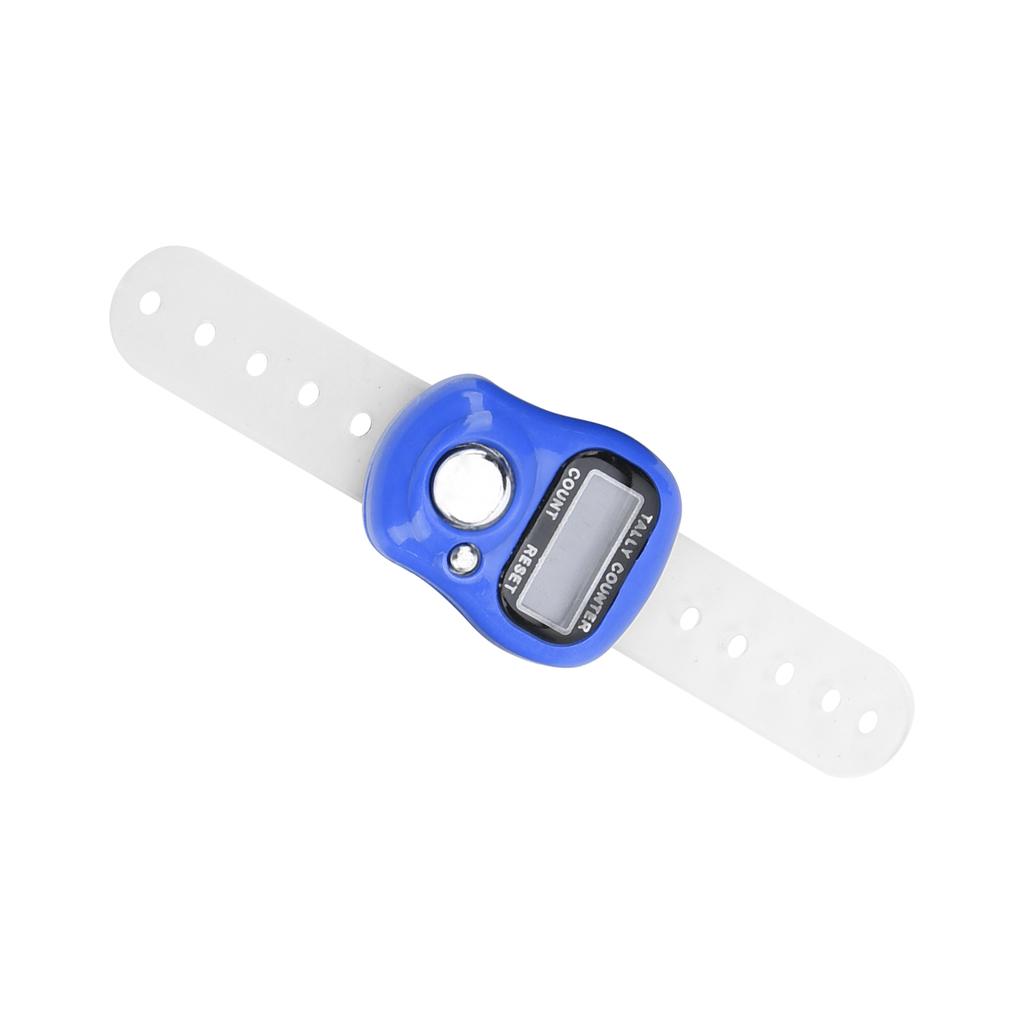 Electric Finger Counter with Resettable 5 Digit LCD Hand Tally Counter for Praying and WalkingDark Blue
