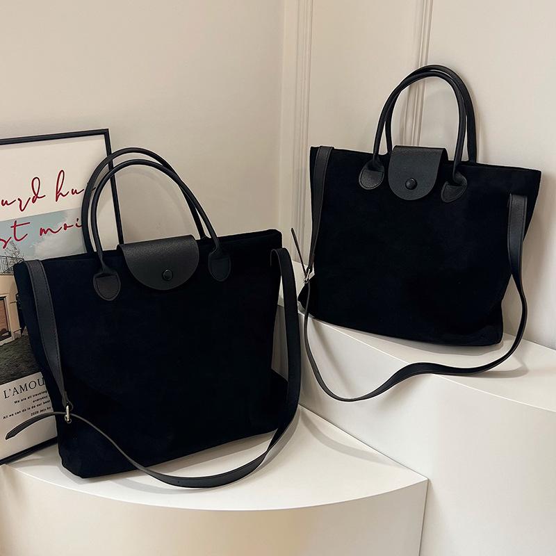 

Большая вместительная сумка-тоут из замши на осень и зиму, новая ленивая сумка через плечо, модная сумка для поездок на работу через плечо