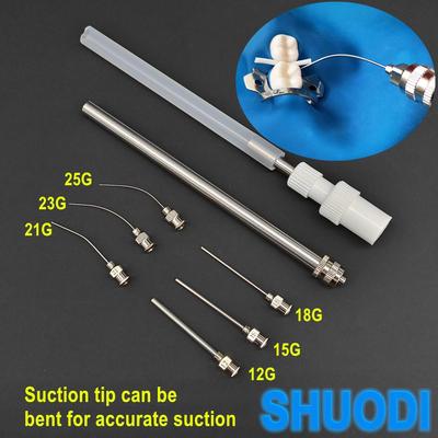 1 Set  Dental Surgical Aspirator Suction Tube Dental Saliva Ejector Tips Suction Tip Tube Root Canal Irrigation Suction with 6 Tips