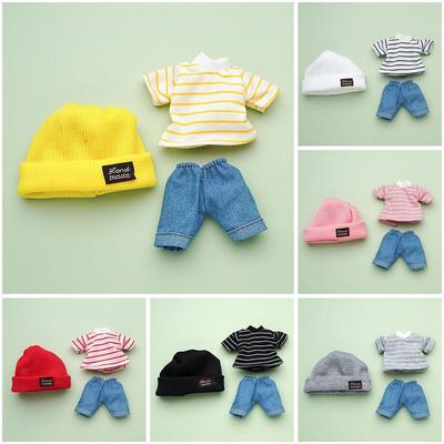 16~17cm Doll T-shirt Clothes High-end Dress Up Can Dress Up Doll Clothes Jeans Pants Suit Doll Knitted Hats DIY Dolls Toys