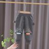 "2024 Kids' Cute Cartoon Cotton Velvet Winter Sports Pants"