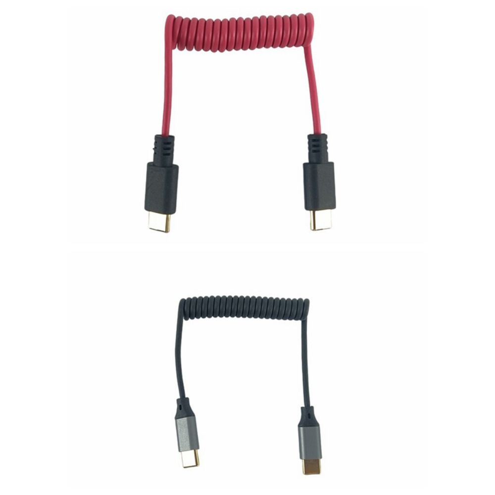 Type-C To Type-C Microphone Cable Spring Wire 3.5mm Mic Cord TPE for DJI Mic Mini/mic 2/1 Pocket 3/2 Action 5 Pro/action 4
