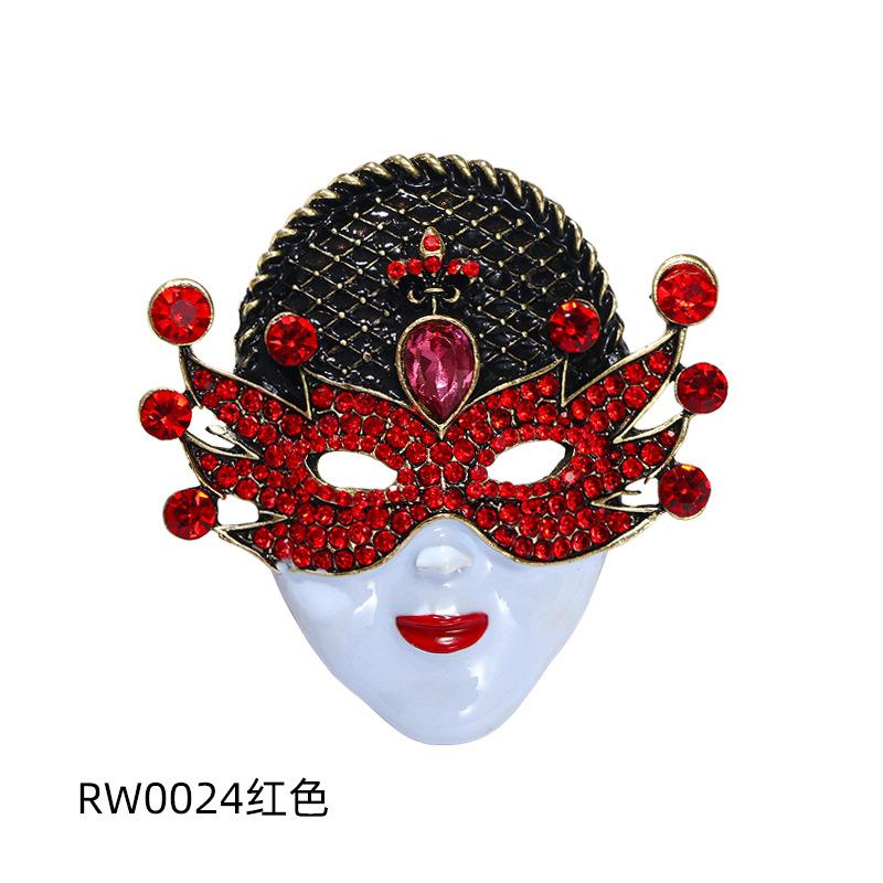Vintage Queen Mask Brooch Women s High-end Fashion Exaggerated Heavy Industry Coat Jacket Accessories Brooch Pin