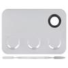 Cosmetic Mixing Plate Stainless Steel Makeup Professional Rectangle Shape Slotted Pigment Blending Palette With Spatula
