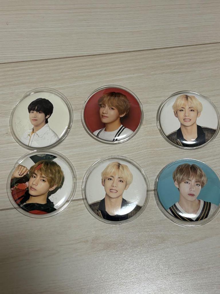 [USED] Tae BTS Trading Card Postcard Badge Official