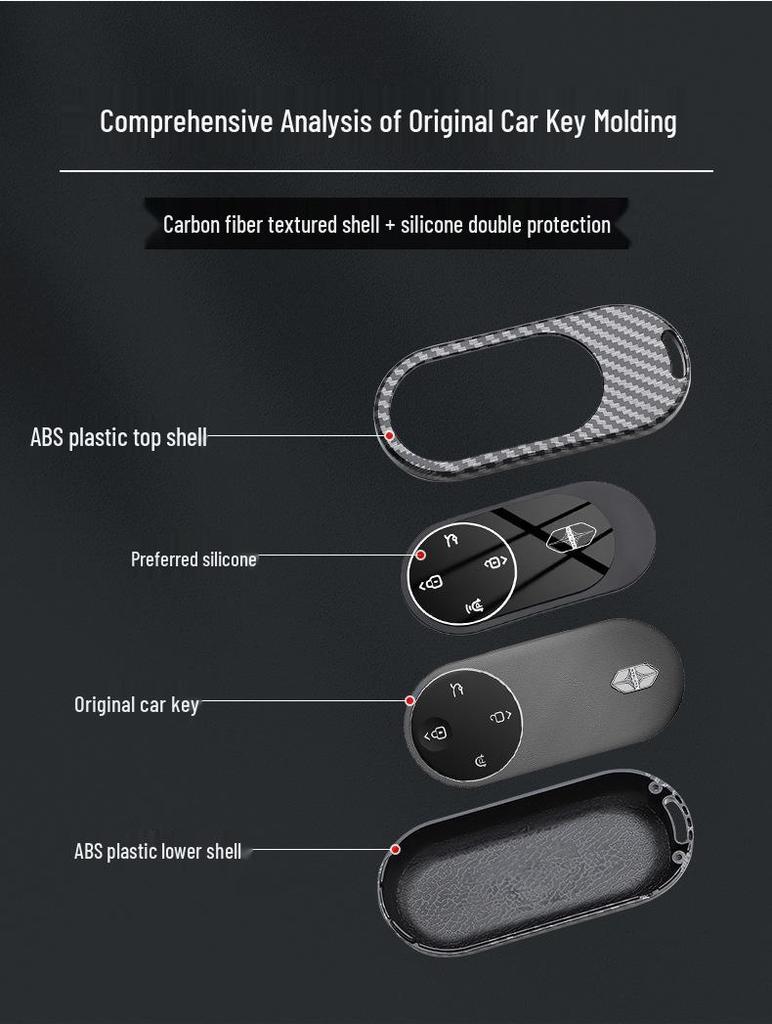Huawei S9 Key Case - Stelato Pure Electric Extended Range Carbon Fiber