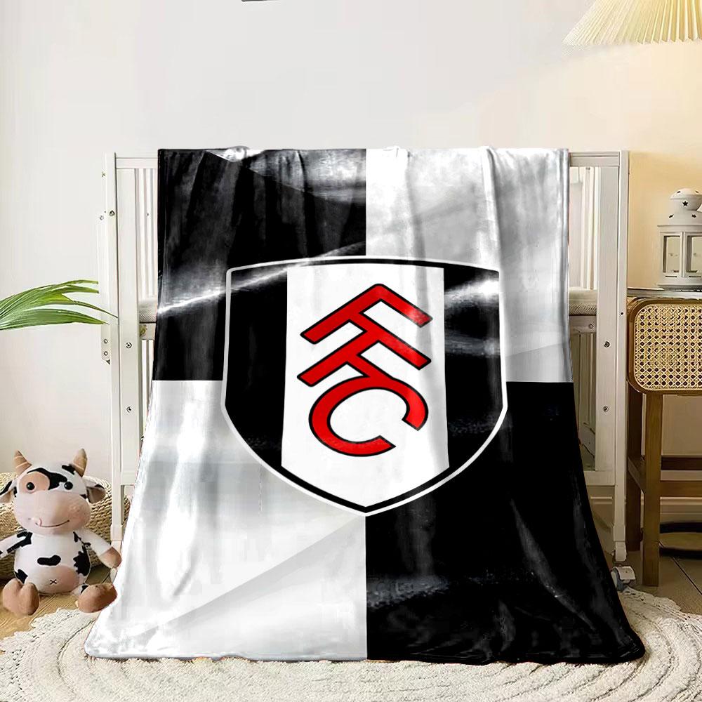 Fulham FC Logo Motif Blanket Print Blanket Soft and Cozy Perfect for the Living Room Bed Sofa or a Nap,gift