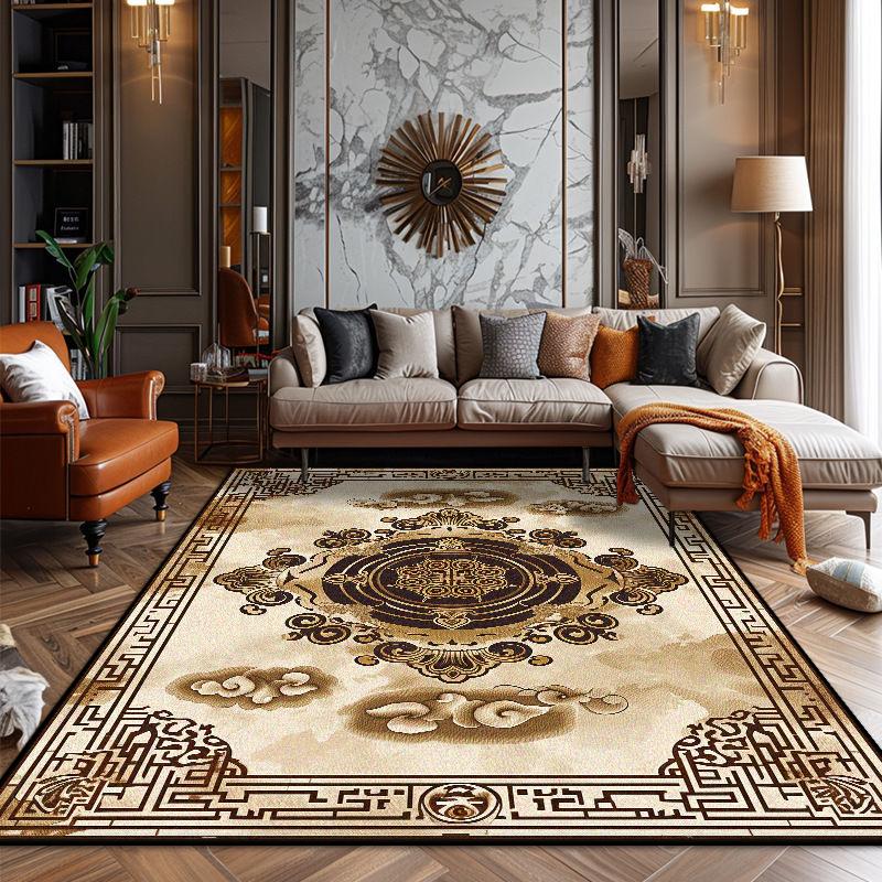 Wohnzimmerteppich im persischen Stil Weich Rutschfest Große Fläche Büro Lounge Teppich Leicht zu reinigen Anpassbar Eingangstürmatte Waschbar