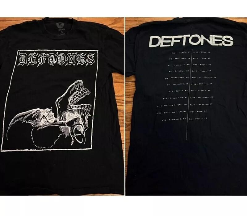 Deftones Band Tour 2 Side Black Short Sleeve Reprint Unisex T shirt Vtg S-5XL Unisex T-Shirt