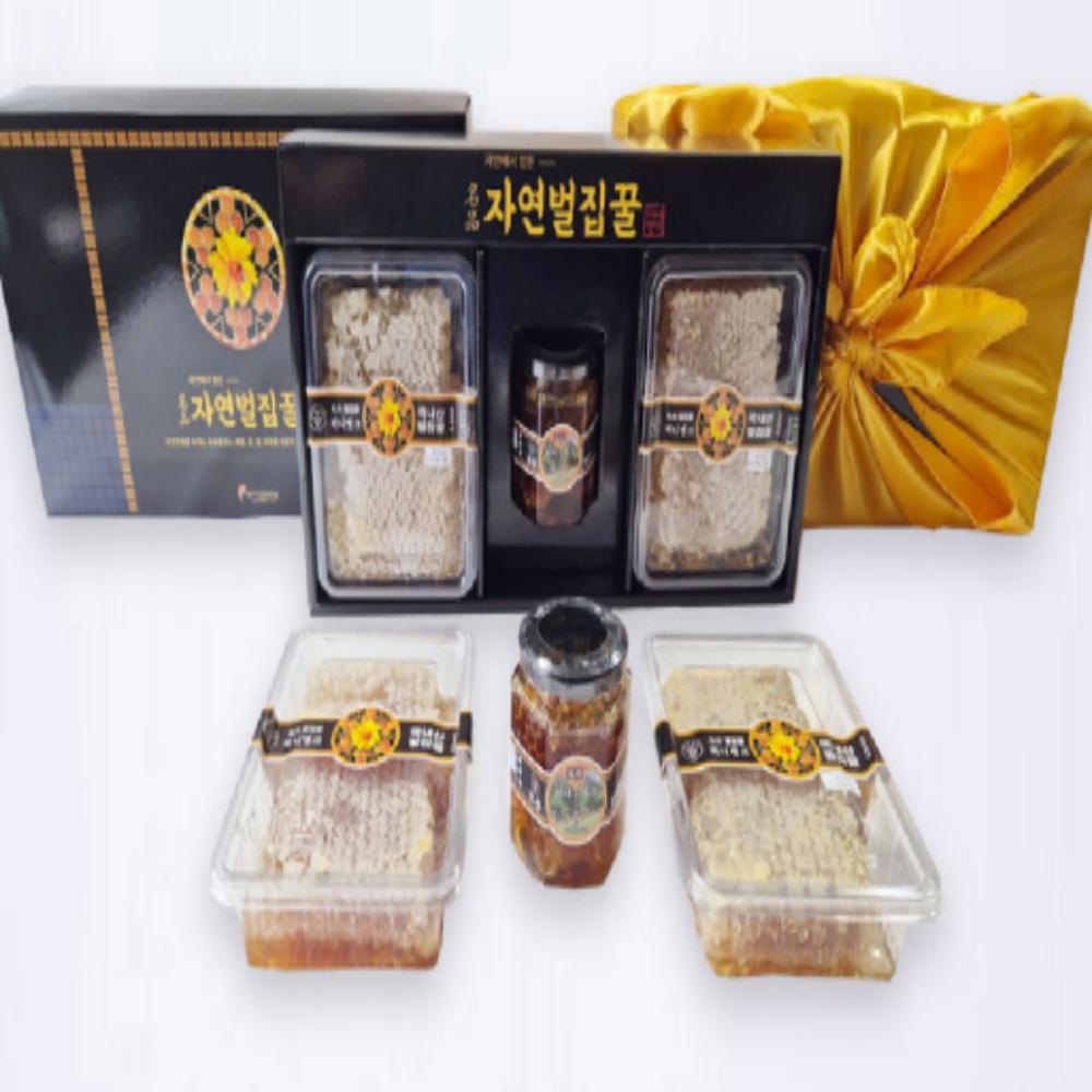 Sweet Natural Honeycomb Honey Gift Set (4 Types) Gift for Parents Direct from Farm 1 Box 760g