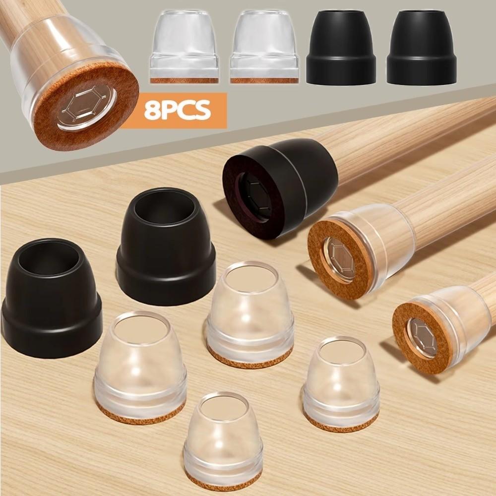 8PCS Floor Anti-Scratch Chair Leg Pad Chair Slider Thickened Chair Leg Cover Silent Non-slip Floor Anti-Scratch Cover