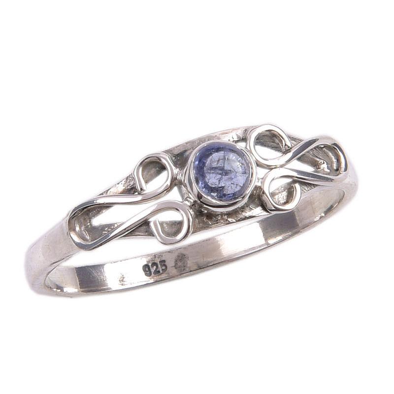Natural Tanzanite Gemstone 925 Solid Sterling Silver Jewelry Ring Size 9 i1f89