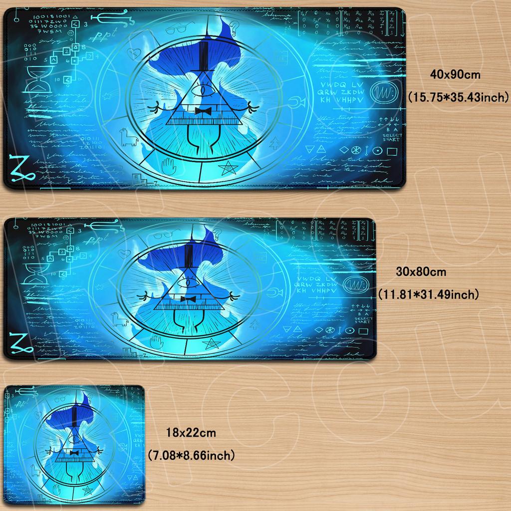 Gaming Mouse Pad Gravity Fall Deskmat Xll Large Lock Edge Keyboard Pad Bill Cipher Carpet Computer Table Surface For Accessories