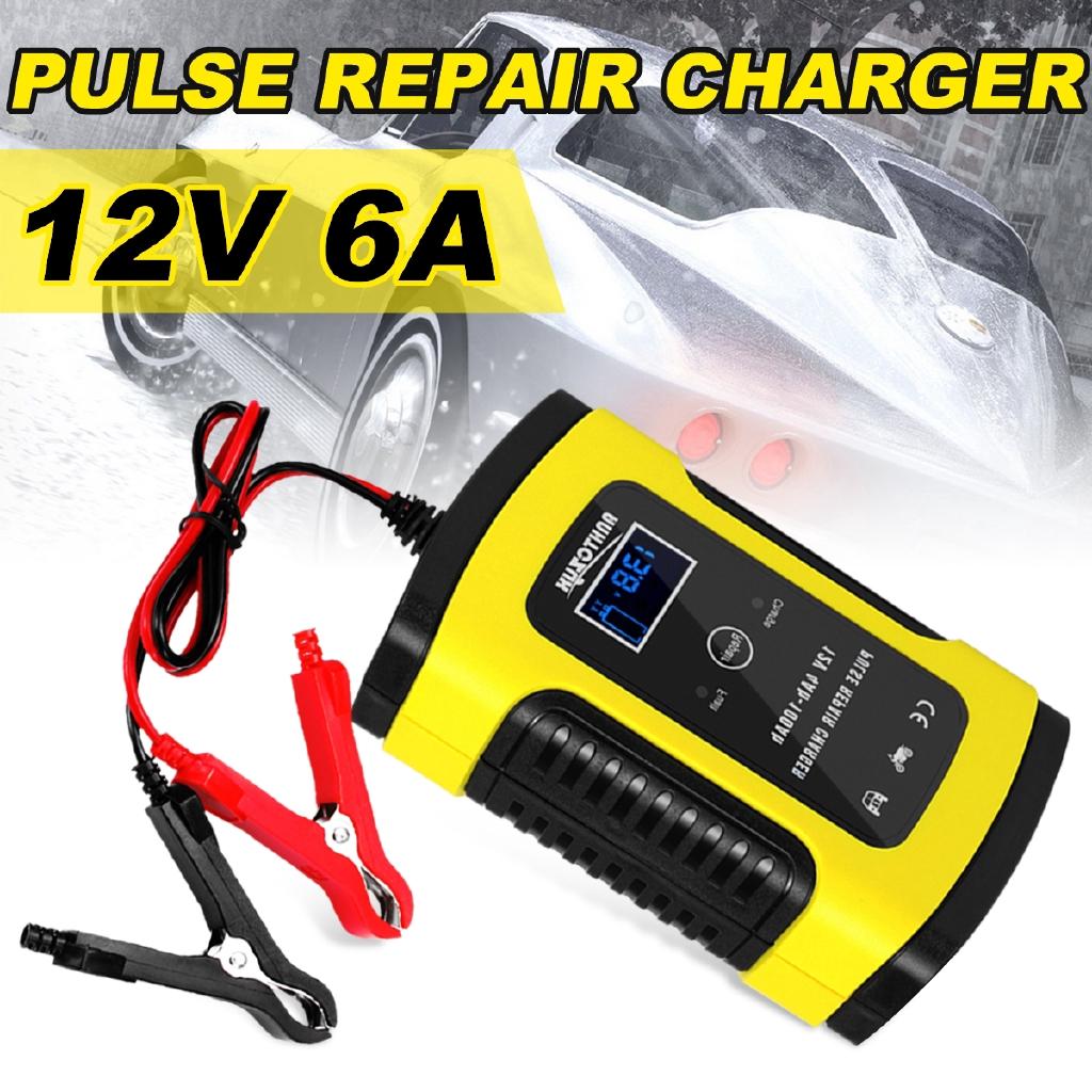 

ЖК-дисплей Полностью автоматическое зарядное устройство для автомобильного аккумулятора Импульсное зарядное устройство для восстановления Свинцово-кислотное Смарт-зарядное устройство для аккумулятора