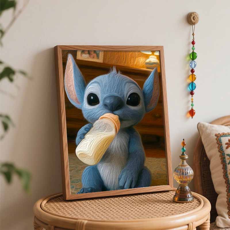 Disney Stitch Oil Painting Kit Canvas DIY Home Decor Gift