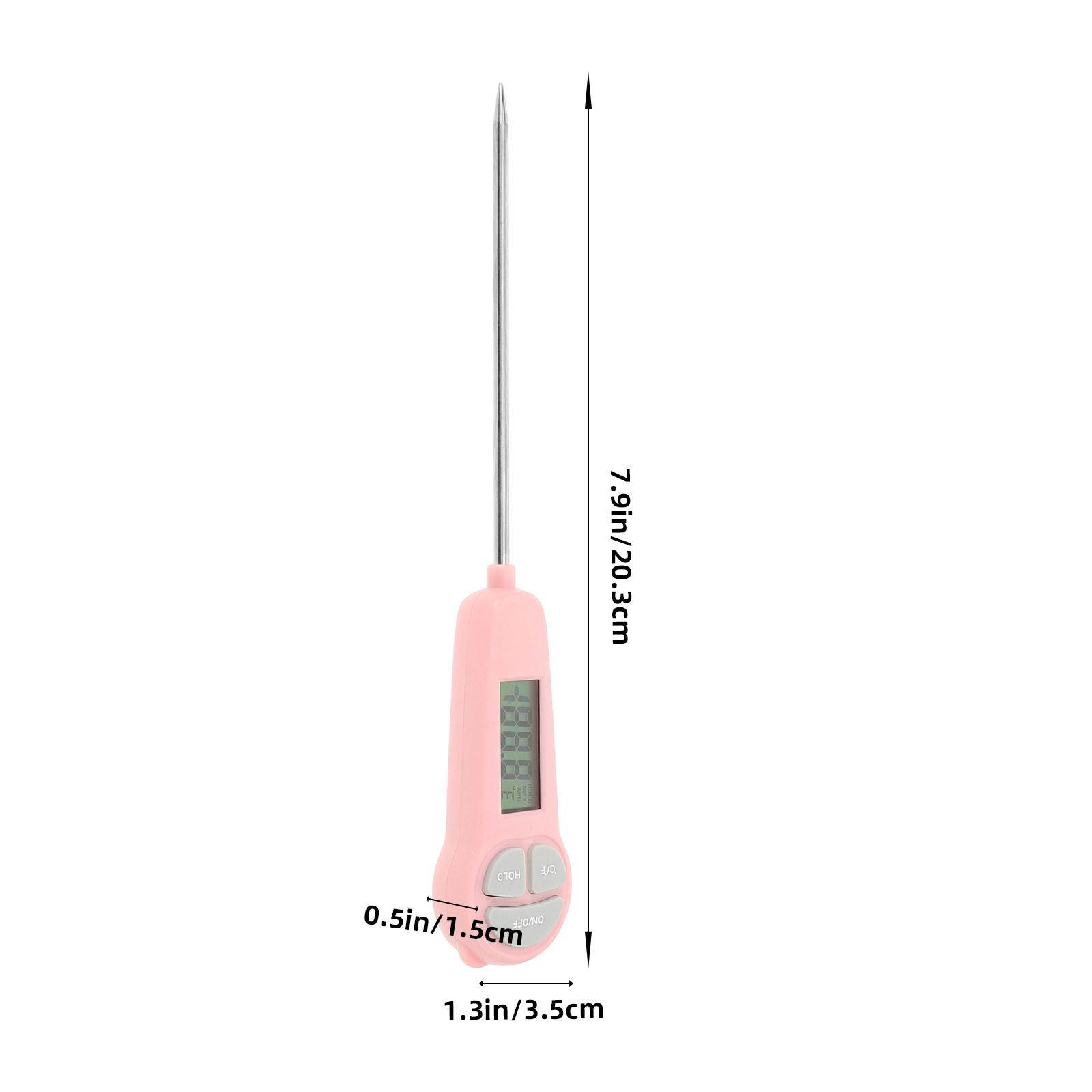 Portable Pink Digital Meat Thermometer Cooking Probe Instant Read Frying Grill Food Thermometer Kitchen Supplies розовый