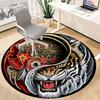 1pc Tiger Mask Chair Carpet for Office, Round Non Slip Durable Large Size Office Carpet, Suitable for Office