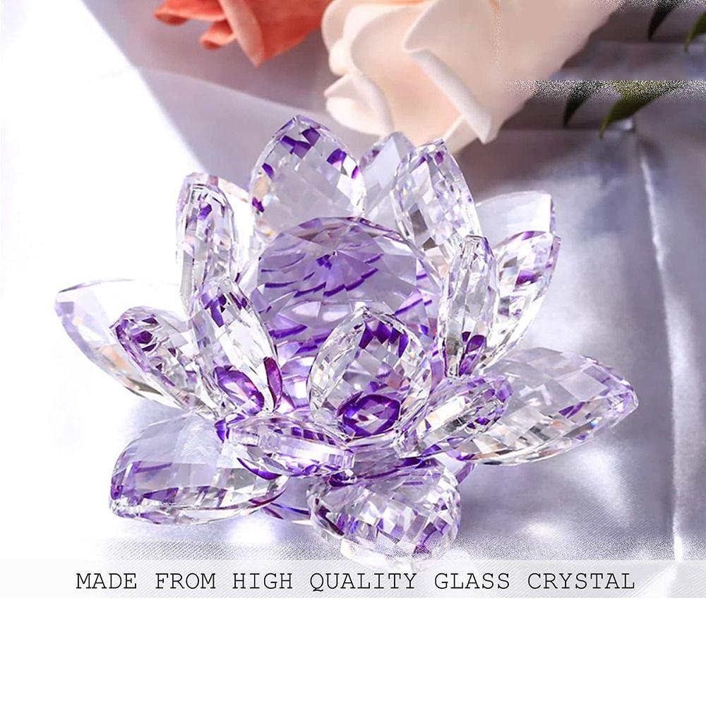 3 Foots Crystal Flower Figurine Hue Reflection Sun Catcher Ornaments  Wedding Decoration
